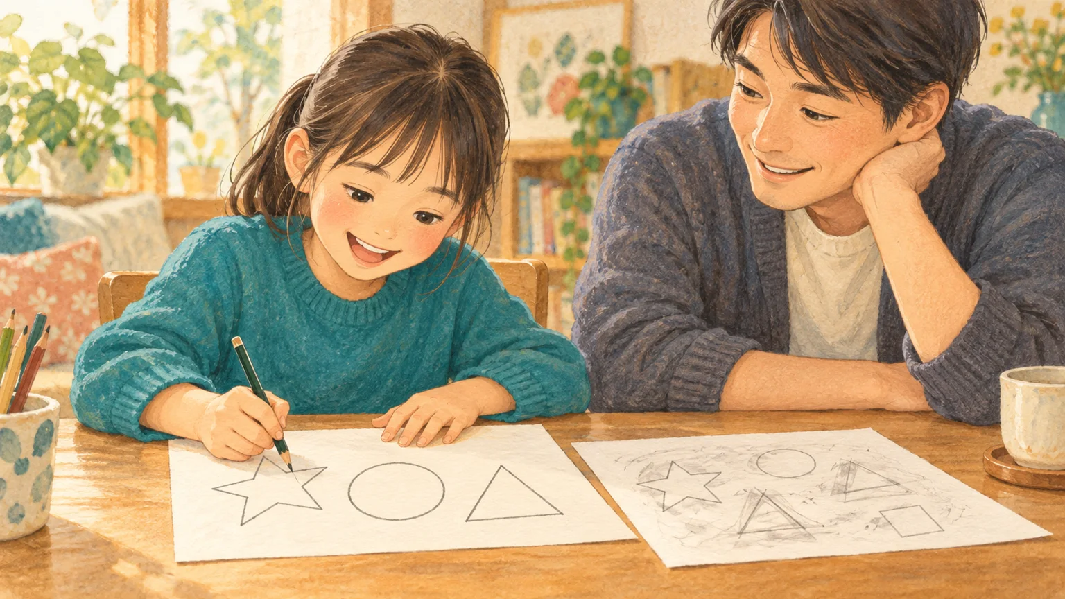 試し解きで分かったことを基に、問題の紙を書き直す子ども
